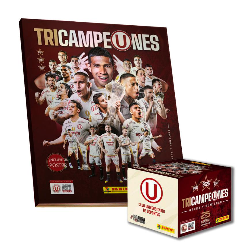 Pack &Aacute;lbum Td Panini Universitario Tricampeones + Paquet&oacute;n X 50 Sobres image number 0