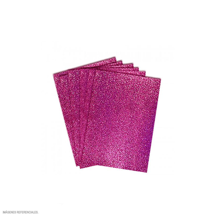 Papel Escarchado A4 280 G Fucsia Paquete X 6 Und image number 0