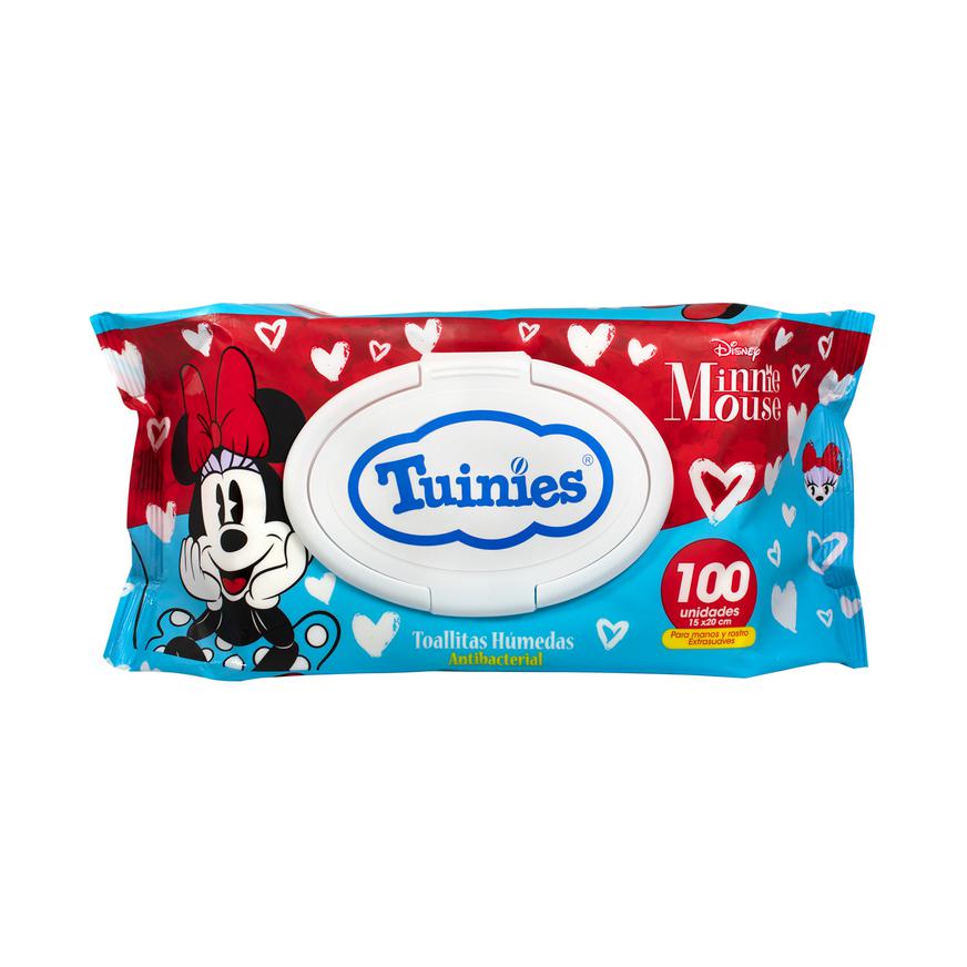 Toallitas H&uacute;medas Tuinies Con Tapa Minnie Mouse X 100 Und image number 0