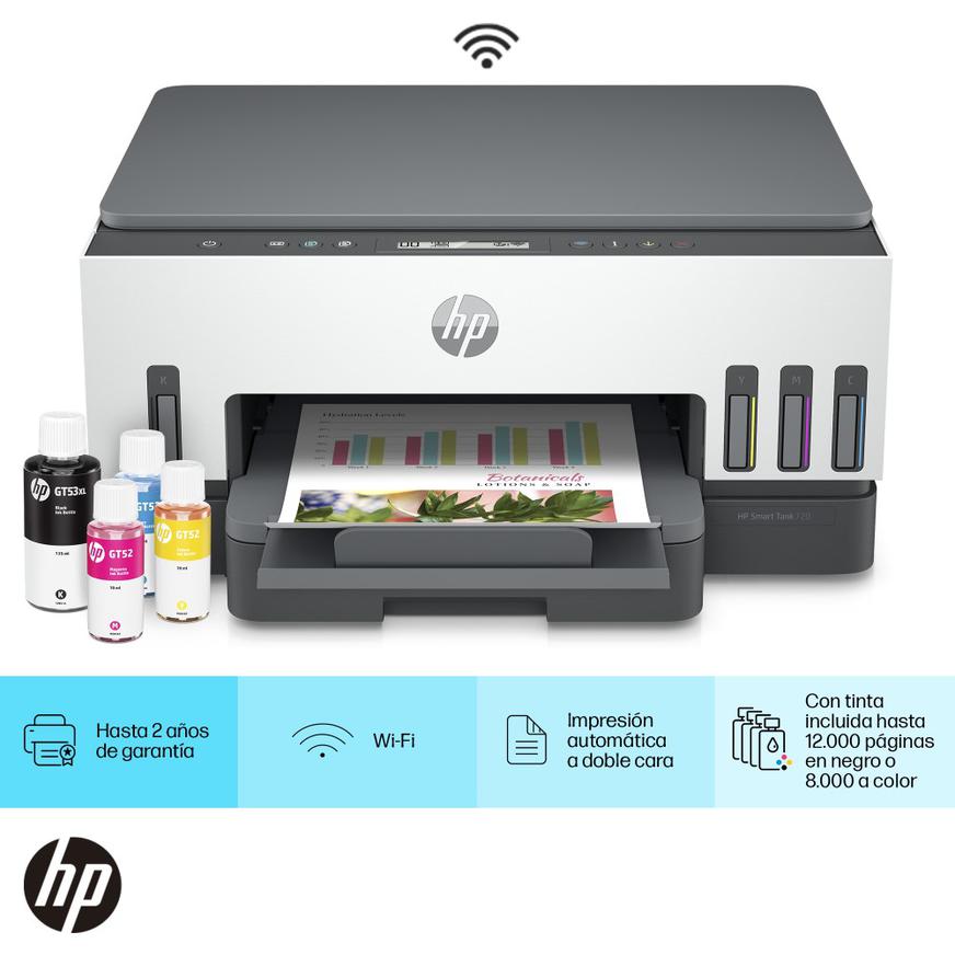 Impresora Hp Multifuncional Smart Tank 720 image number 0