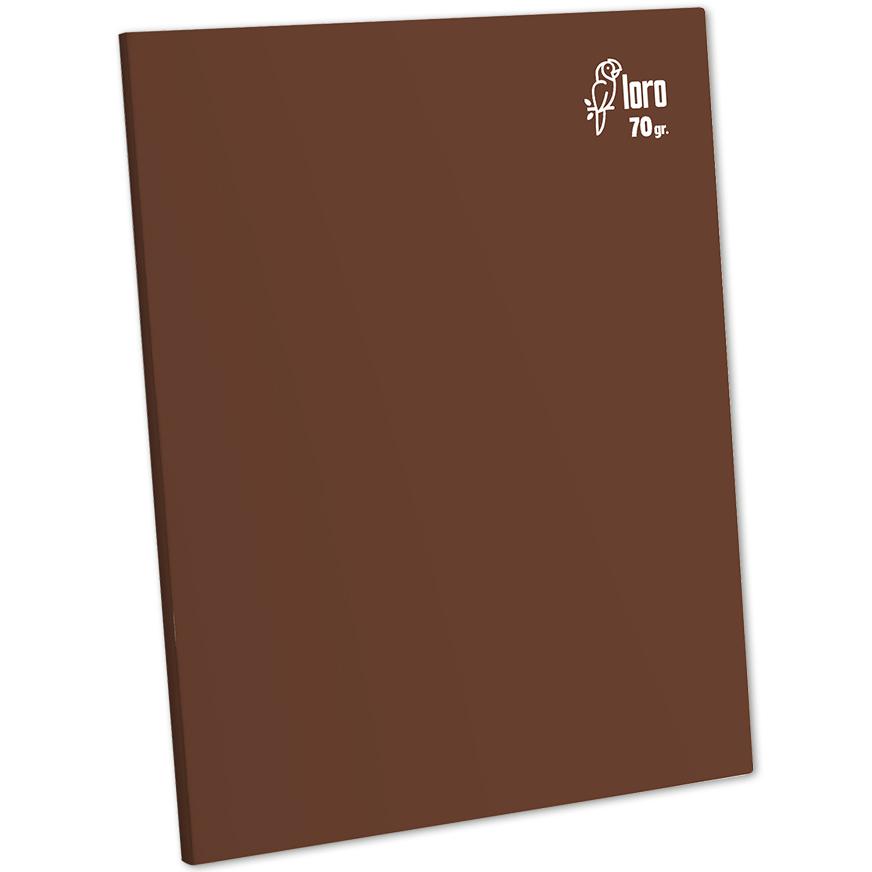 Cuaderno Rayado Deluxe Loro A4 70Gr Marr&oacute;n 80 Hojas image number 0