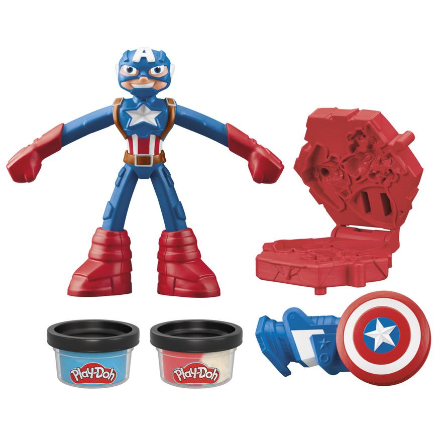 Set De Plastilinas Play Doh Marvel Capit&aacute;n Am&eacute;rica Escudo Sello image number 0